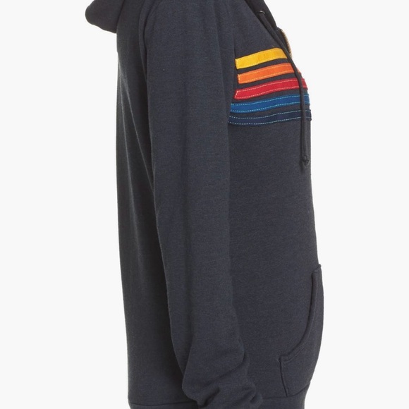 Aviator Nation Women's Hoodie 5 stripe hoodie. Size s. Charcoal gray. - Picture 3 of 8